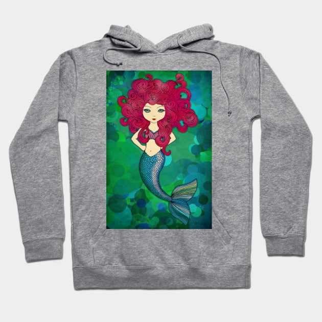 Mermaids have bad hair days, too. Hoodie by micklyn